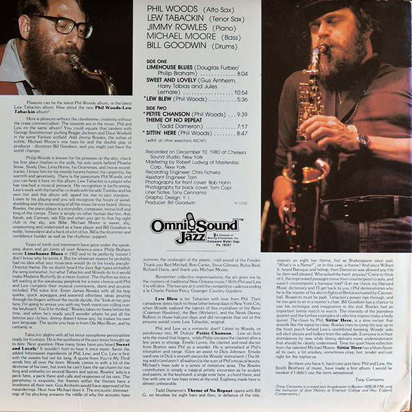 Release: Phil Woods / Lew Tabackin-Vinyl-US-1981-N-1033-3839775