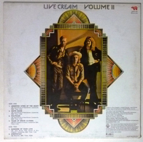Release: Live Cream Volume II-Vinyl-Italy-None-2479 153-5020410