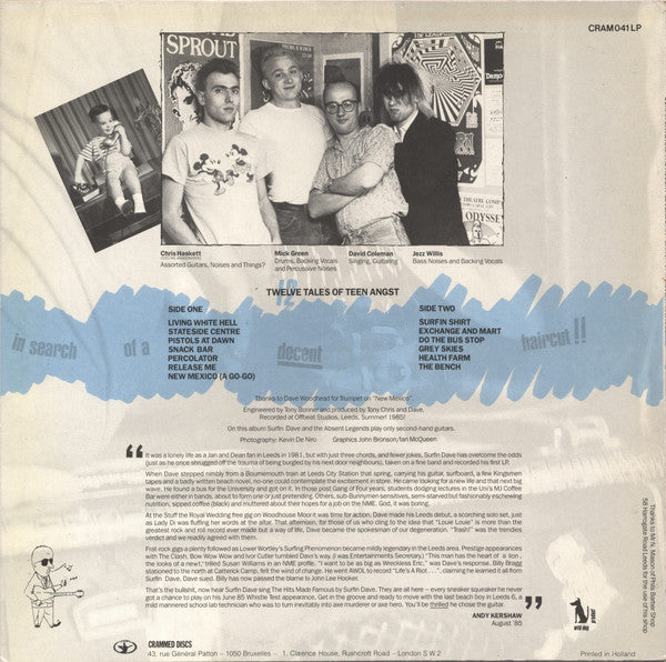Release: In Search Of A Decent Haircut-Vinyl-Belgium-1985-CRAM041LP, CRAM 041, cram 041 LP-1709935