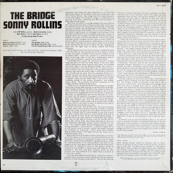 Release: The Bridge-Vinyl-US-1977-AFL1-0859-3539104