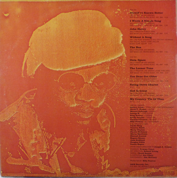 Master Release: I Wrote A Simple Song by Billy Preston