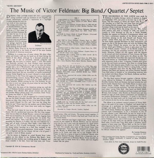 Release: Suite Sixteen-Vinyl-US-1991-OJC-1768, C-3541-1333635