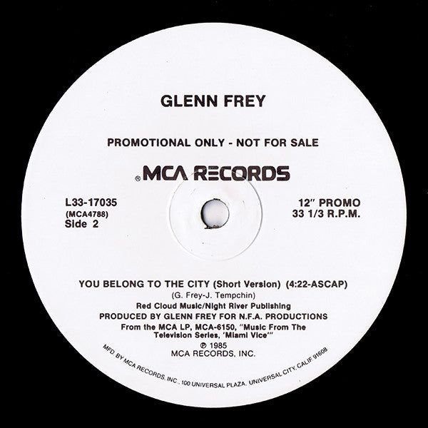Master Release: You Belong To The City by Glenn Frey