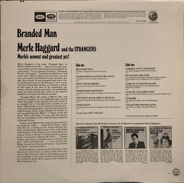 Master Release: Branded Man by Merle Haggard