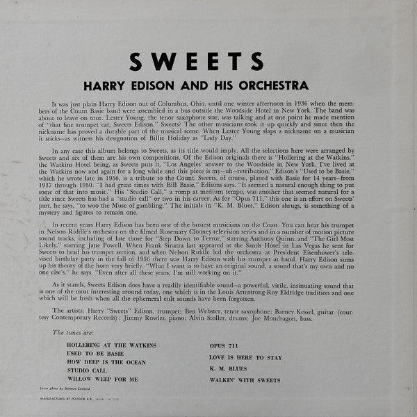 Release: Sweets-Vinyl-Japan-1973-MV 2038-7338398