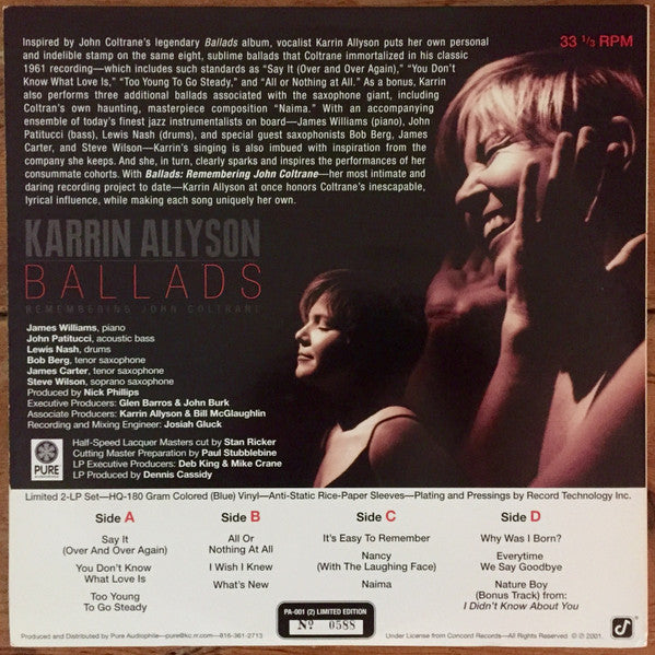 Master Release: Ballads: Remembering John Coltrane by Karrin Allyson