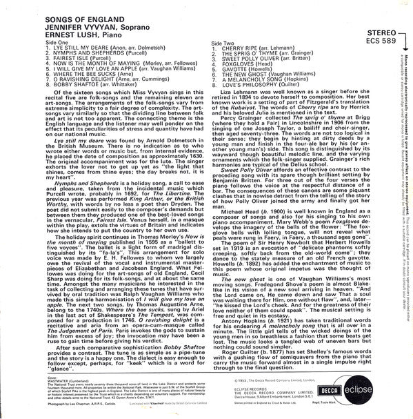 Release: Songs Of England-Vinyl-UK-1970-ECS.589, ECS 589, ECS.589, ECS 589-9146888