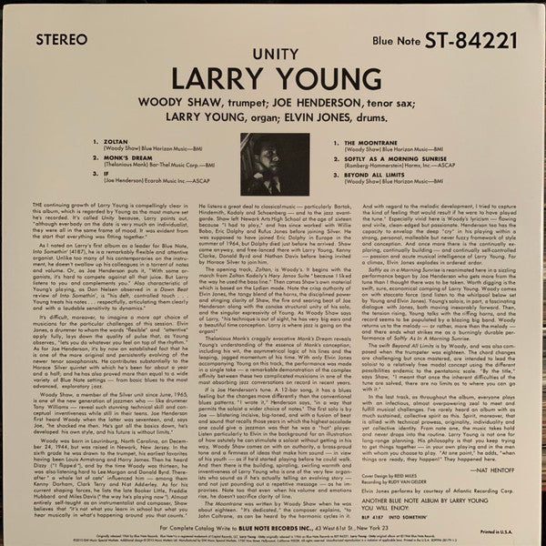 Release: Unity-Vinyl-US-2010-MMBST-84221, 509996-281791-2, BST 84221, ST-84221-3910200