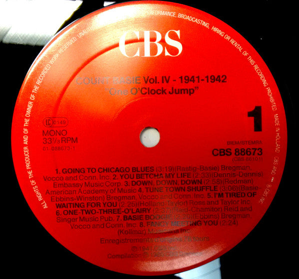 Count Basie Vol.IV-1941-1942 "One O'Clock Jump"