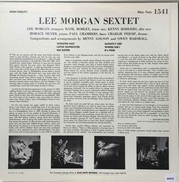 Release: Volume 2 - Sextet-Vinyl-Japan-1979-GXK 8134(M), BLP 1541-3640596
