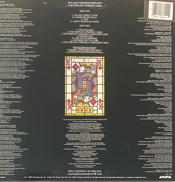 Master Release: The Turn Of A Friendly Card by The Alan Parsons Project
