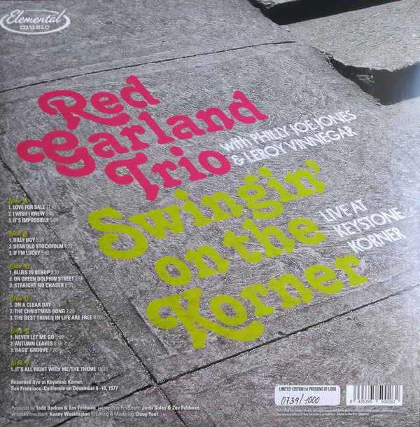 Master Release: Swingin' On The Korner: Live at Keystone Korner by The Red Garland Trio