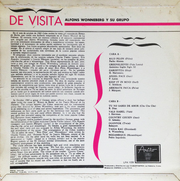 Release: De Visita-Vinyl-Cuba-None-LPA 1039-5173491