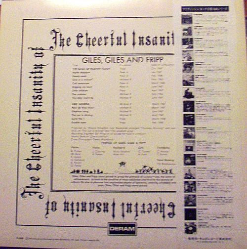 Release: The Cheerful Insanity Of Giles, Giles And Fripp-Vinyl-Japan-1979-K16P-9081-1875644