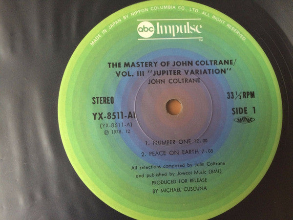 Release: The Mastery Of John Coltrane / Vol. III "Jupiter Variation"-Vinyl-Japan-1978-YX-8511-AI-8986799