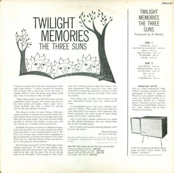 Release: Twilight Memories-Vinyl-US-1960-LPM-2120-2167864