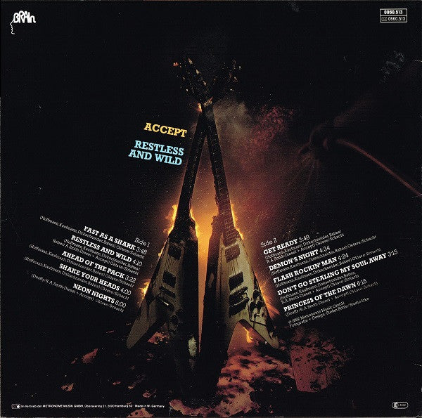 Release: Restless And Wild-Vinyl-Germany-1982-0060.513-6947766