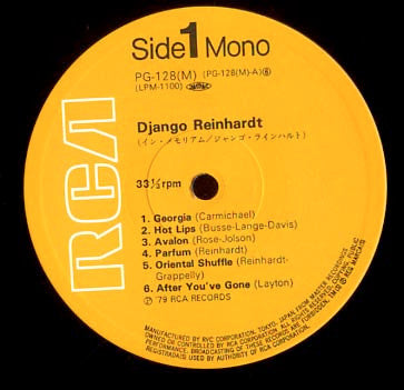 Release: In Memoriam 1908-1954-Vinyl-Japan-1979-PG-128(M)-5379699