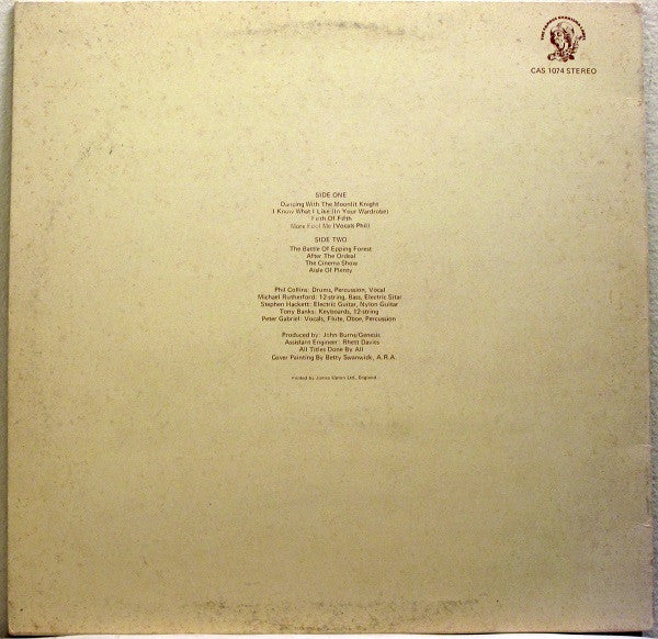 Release: Selling England By The Pound-Vinyl-UK-1975-CAS 1074-2101965