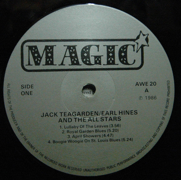 The Jack Teagarden / Earl Hines All Stars At The Olympia Theatre Paris
