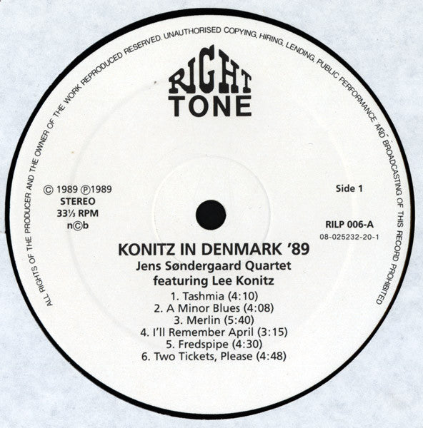 Konitz In Denmark '89