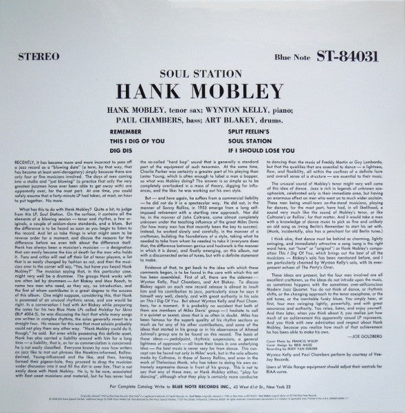 Release: Soul Station-Vinyl-US-2008-MMBST-84031, 509995-20294-1-7, ST-84031-3009895
