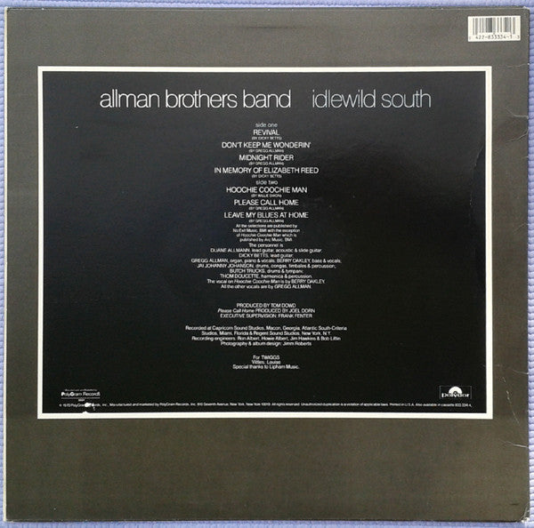 Release: Idlewild South-Vinyl-US-None-833 334-1-3434624