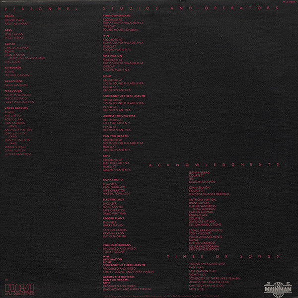 Release: Young Americans-Vinyl-US-1976-AFL1-0998-3481960