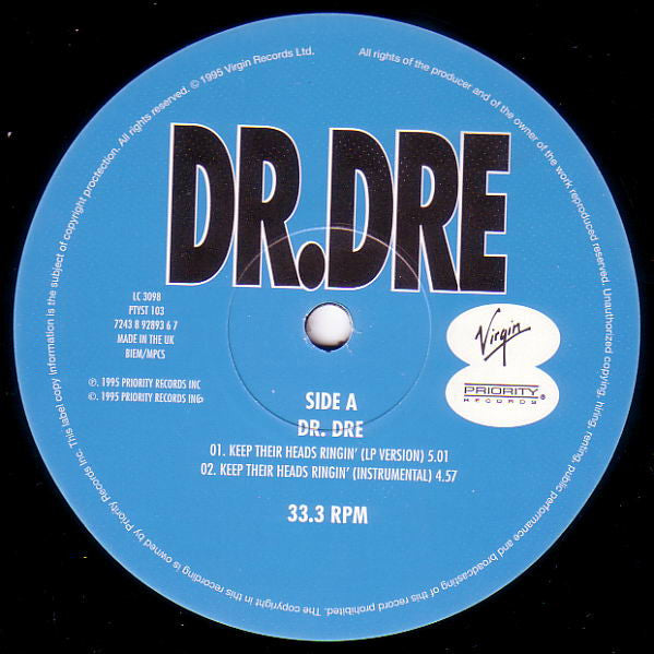 Master Release: Keep Their Heads Ringin' / Take A Hit by Dr. Dre