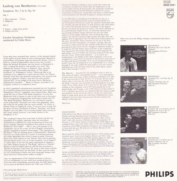 Master Release: Symphony No. 7 In A, Op. 92 by Ludwig Van Beethoven