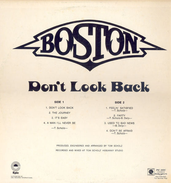 Release: Don't Look Back-Vinyl-US-1978-none-3536478