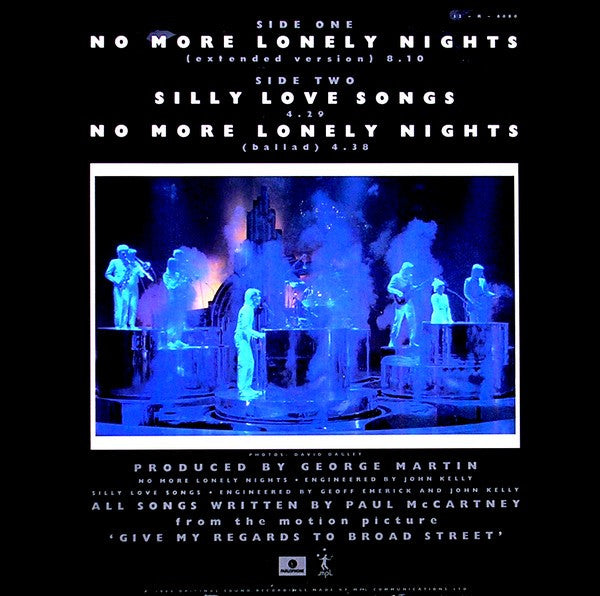 Release: No More Lonely Nights-Vinyl-UK-1984-12R 6080, 12 - R - 6080-1950762