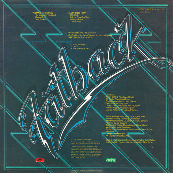 Master Release: Man With The Band by The Fatback Band