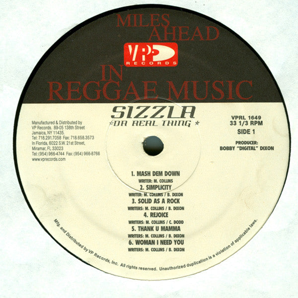 Master Release: Da Real Thing by Sizzla