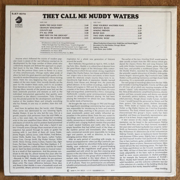 Master Release: They Call Me Muddy Waters by Muddy Waters