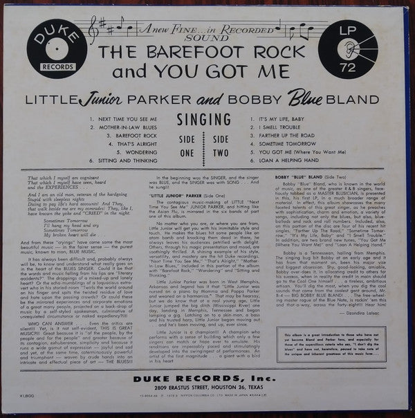 Release: The Barefoot Rock And You Got Me (Double Feature)-Vinyl-Japan-1978-YS-8054-AB-12742834