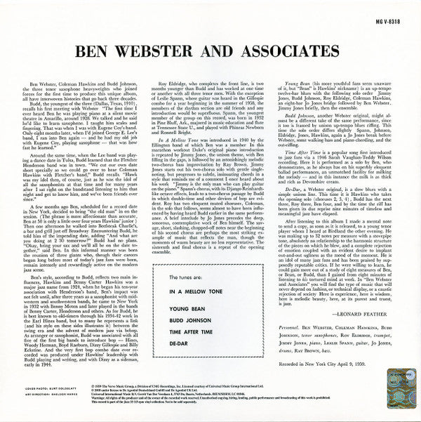 Release: Ben Webster And Associates-Vinyl-Russia-2023-MG V-8318-27011955