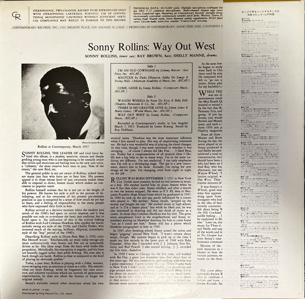 Release: Way Out West-Vinyl-Japan-1974-LAX 3010, LAX-3010, S 7530-30964045