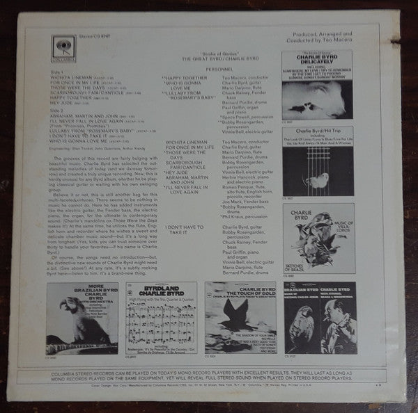 Master Release: The Great Byrd by Charlie Byrd