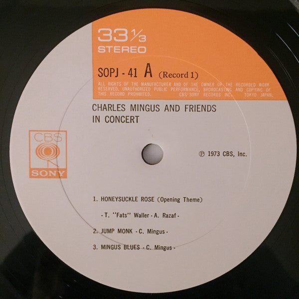 Release: Charles Mingus and Friends In Concert-Vinyl-Japan-1973-SOPJ 41-42-11310730