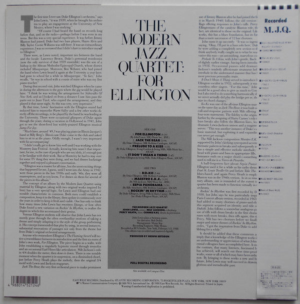 Release: For Ellington-Vinyl-Japan-1988-23P1-2124-12618322