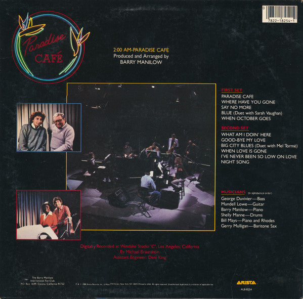 Release: 2:00 AM Paradise Cafe-Vinyl-US-1984-AL 8-8254-13229174