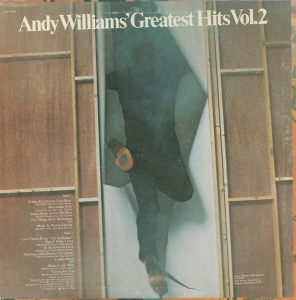 Release: Andy Williams' Greatest Hits Vol. 2-Vinyl-US-1973-KC 32384-23127071