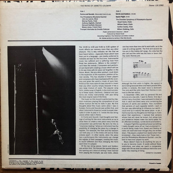 Master Release: The Music Of Ornette Coleman by Ornette Coleman
