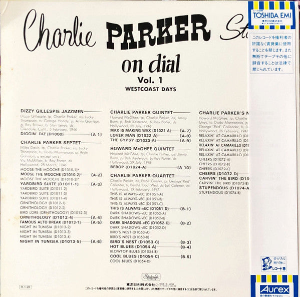 Release: Charlie Parker Story On Dial Vol. 1 (Westcoast Days)-Vinyl-Japan-1985-ITJ-70232-13127982