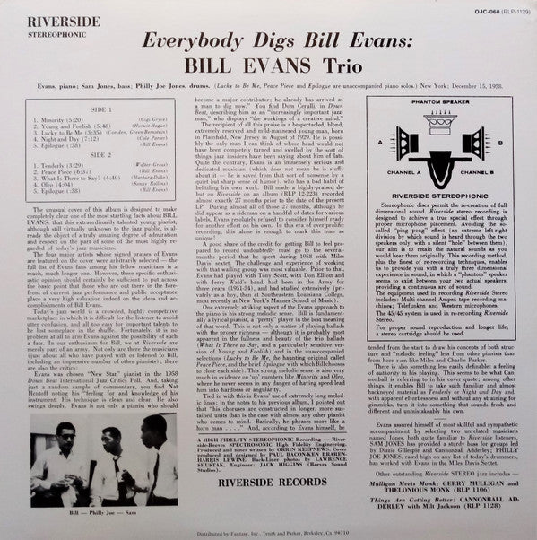 Release: Everybody Digs Bill Evans-Vinyl-US-2002-OJC-068, RLP-1129-25818049