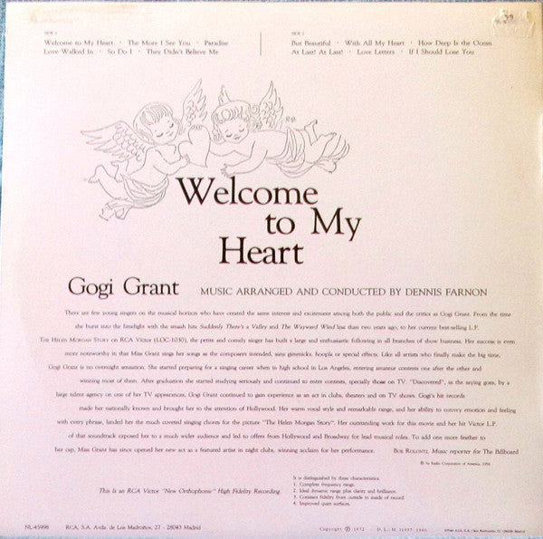 Release: Welcome To My Heart-Vinyl-Spain-1986-NL-45998-12145667