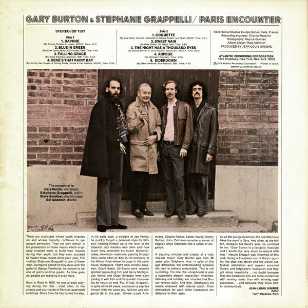 Release: Paris Encounter-Vinyl-US-1972-SD 1597-10891177