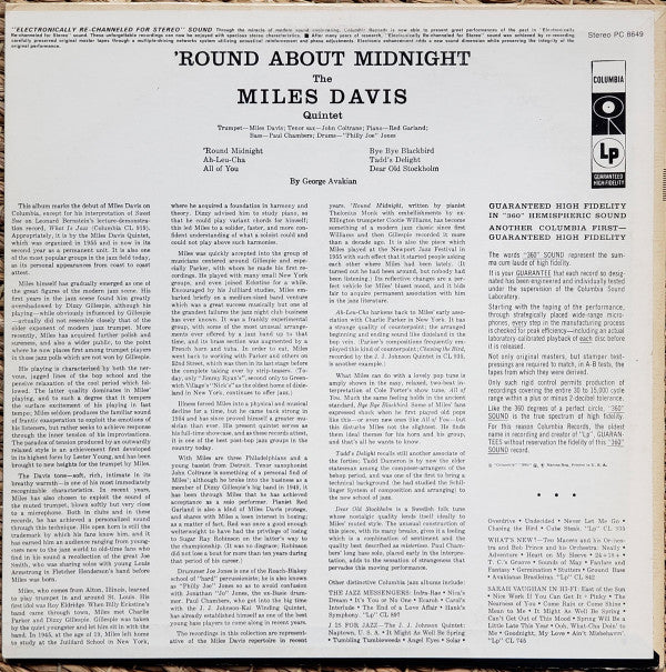Release: 'Round About Midnight-Vinyl-US-None-PC 8649-13782558