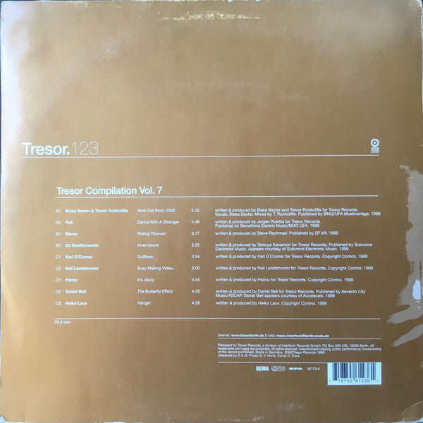 Master Release: Tresor Compilation Vol. 7 by Various